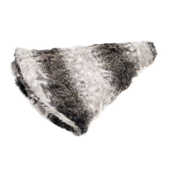 Vickerman Black & Snow White Arctic Faux Fur Tree Skirt